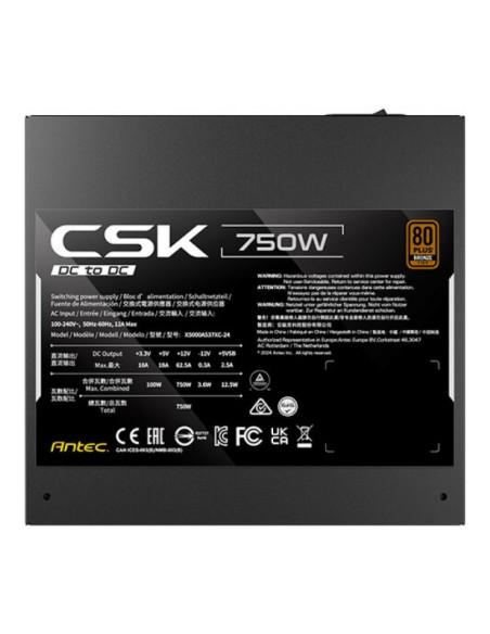 Antec CSK750 DC (PCIe 5.1) Fuente de alimentación 750W