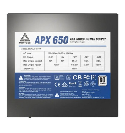 Montech APX650 Fuente de alimentación 650W