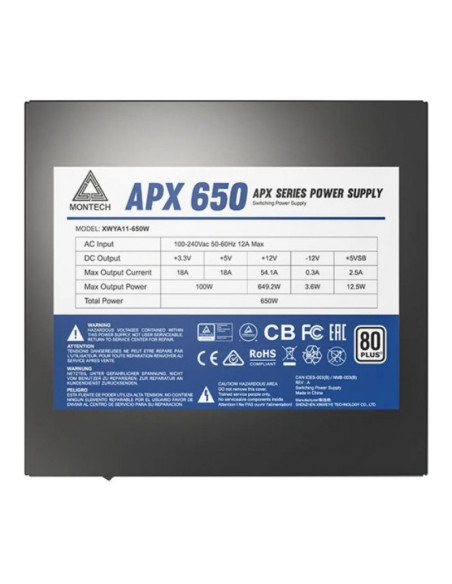 Montech APX650 Fuente de alimentación 650W