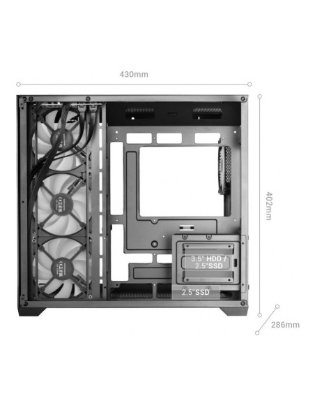 Mars Gaming MCV5 ARGB Black ATX Caja para PC