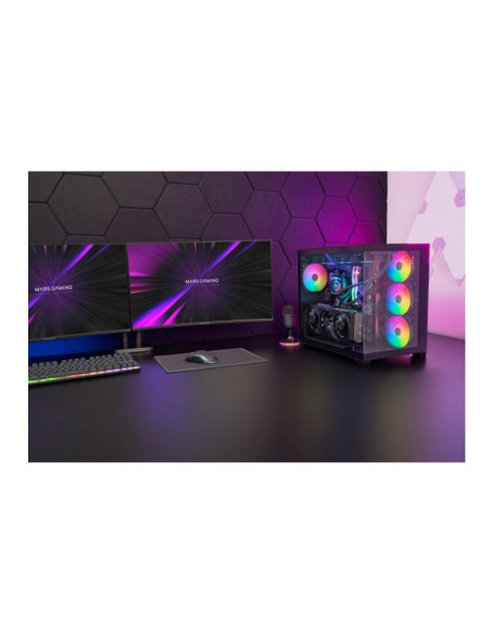 Mars Gaming MCV5 ARGB Black ATX Caja para PC
