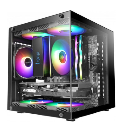Mars Gaming MC-CUBE Black Micro-ATX Caja para PC