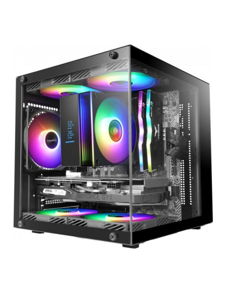 Mars Gaming MC-CUBE Black Micro-ATX Caja para PC
