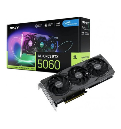 PNY GeForce RTX 5060 Epic-X RGB OC Triple Fan 8GB GDDR7 DLSS4