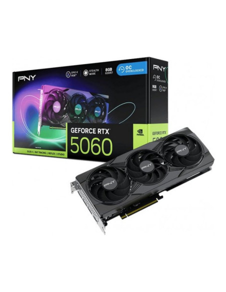 PNY GeForce RTX 5060 Epic-X RGB OC Triple Fan 8GB GDDR7 DLSS4