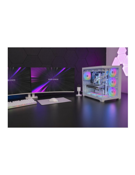 Mars Gaming MCV5 ARGB Blanca ATX Caja para PC