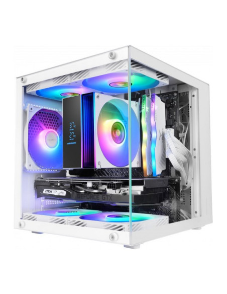 Mars Gaming MC-CUBE Blanca Micro-ATX Caja para PC