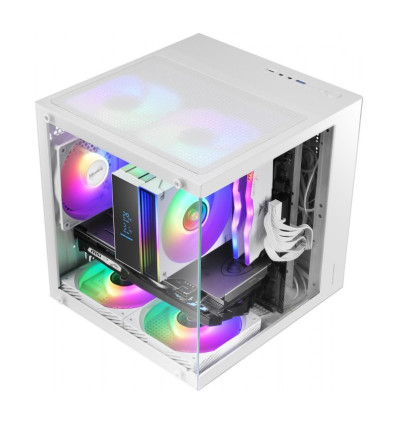 Mars Gaming MC-CUBE Blanca Micro-ATX Caja para PC
