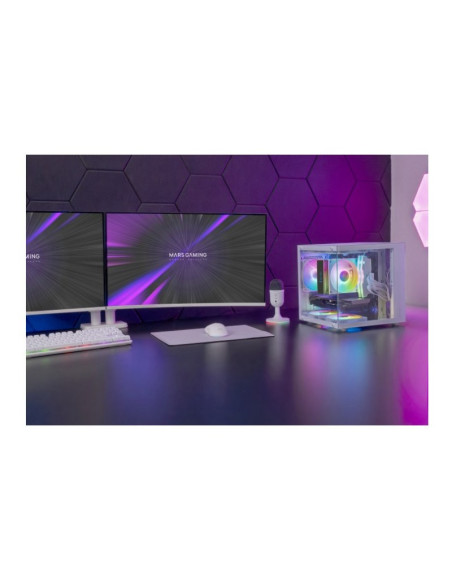 Mars Gaming MC-CUBE Blanca Micro-ATX Caja para PC