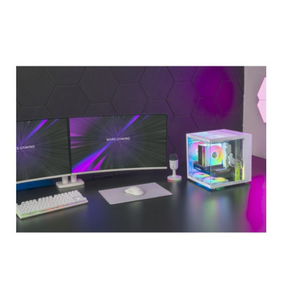 Mars Gaming MC-CUBE Blanca Micro-ATX Caja para PC