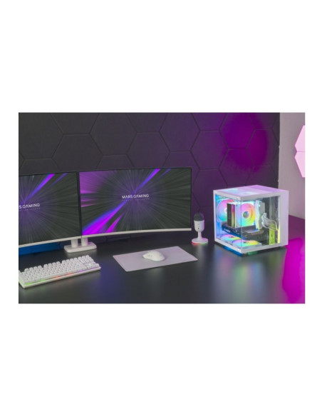 Mars Gaming MC-CUBE Blanca Micro-ATX Caja para PC