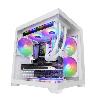 Mars Gaming MC-VIEW3 Blanca Micro-ATX Caja para PC