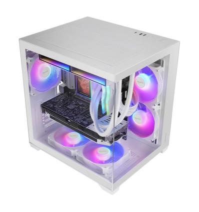 Mars Gaming MC-VIEW3 Blanca Micro-ATX Caja para PC