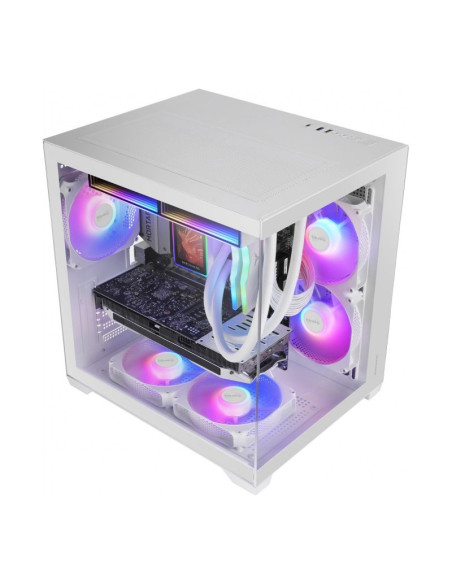 Mars Gaming MC-VIEW3 Blanca Micro-ATX Caja para PC