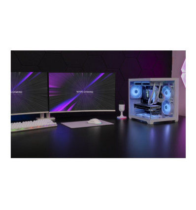 Mars Gaming MC-VIEW3 Blanca Micro-ATX Caja para PC