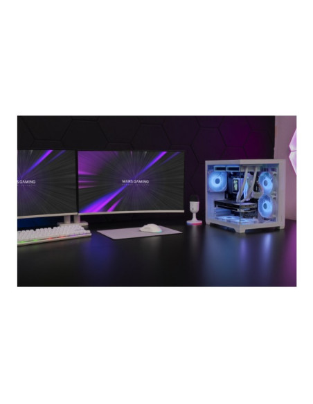 Mars Gaming MC-VIEW3 Blanca Micro-ATX Caja para PC