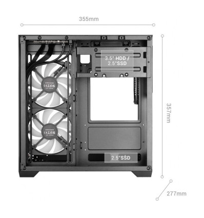 Mars Gaming MC-VIEW3 Micro-ATX Caja para PC