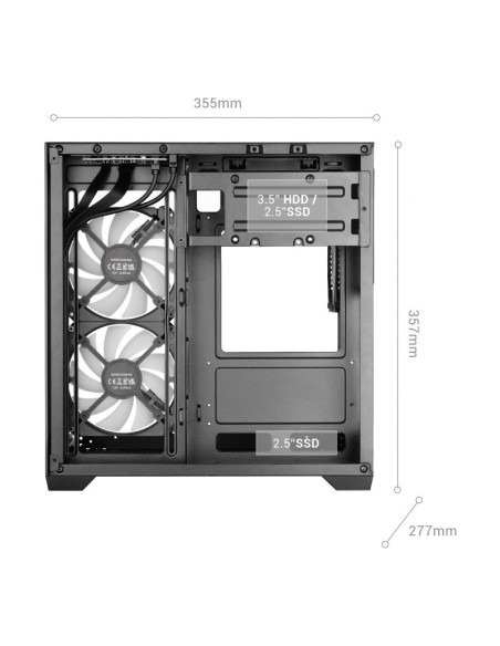 Mars Gaming MC-VIEW3 Micro-ATX Caja para PC