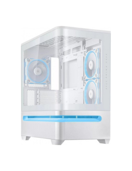 Asus Prime AP202 TG aRGB Blanca Micro-ATX Caja para PC