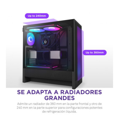 NZXT H5 Flow RGB (2024) e-ATX Caja para PC