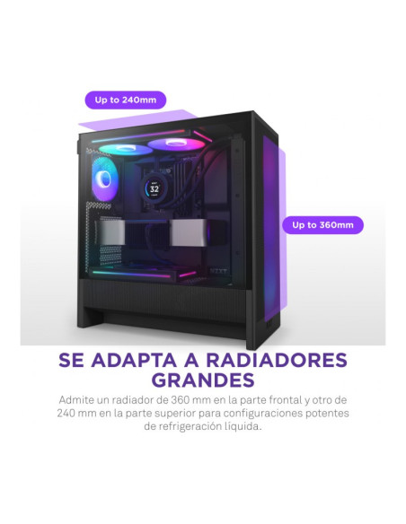 NZXT H5 Flow RGB (2024) e-ATX Caja para PC