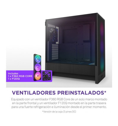 NZXT H5 Flow RGB (2024) e-ATX Caja para PC