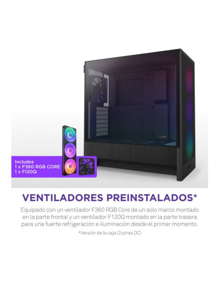 NZXT H5 Flow RGB (2024) e-ATX Caja para PC