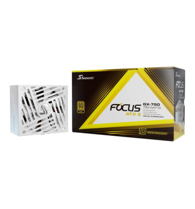 Seasonic Focus GX-750 ATX 3 2024 (PCIe 5.0) Blanca Fuente de alimentación 750W