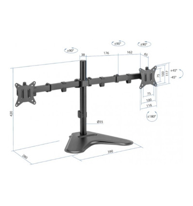 Soporte para monitores de 13" a 32" Iggual IGG317129