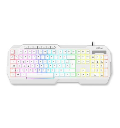 Krom Kenta Blanco Pack Teclado + Ratón + Auriculares + Alfombrilla