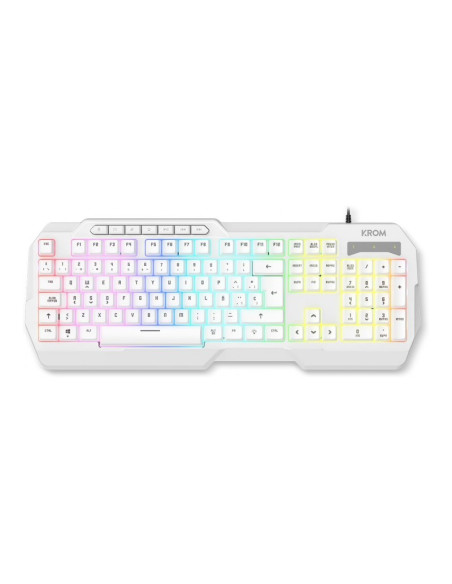 Krom Kenta Blanco Pack Teclado + Ratón + Auriculares + Alfombrilla