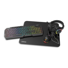 Krom Kenta Pack Teclado + Ratón + Auriculares + Alfombrilla