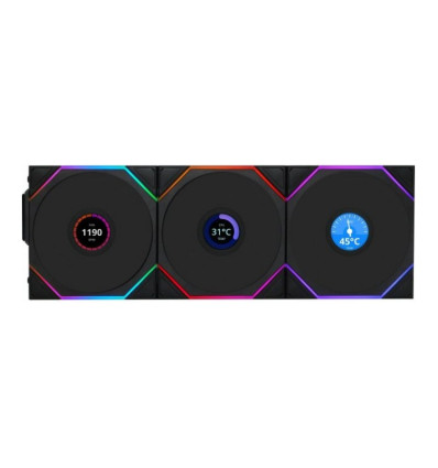 Lian Li UNI Fan TL Wireless aRGB LCD 120 Pack de 3 Ventiladores inverso PC inalámbricos