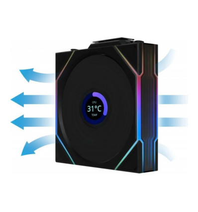 Lian Li UNI Fan TL Wireless aRGB LCD 120 Pack de 3 Ventiladores inverso PC inalámbricos