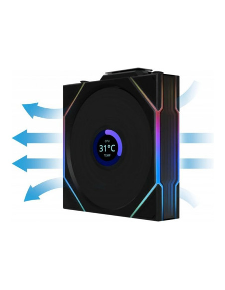 Lian Li UNI Fan TL Wireless aRGB LCD 120 Pack de 3 Ventiladores inverso PC inalámbricos
