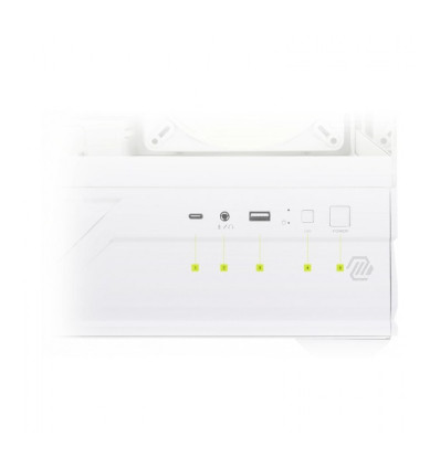 MSI MAG Pano M110R Blanca Micro-ATX Caja para PC