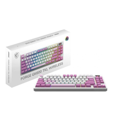MSI Forge GK600 TKL Wireless Violet Teclado gaming inalámbrico