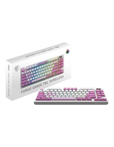 MSI Forge GK600 TKL Wireless Violet Teclado gaming inalámbrico