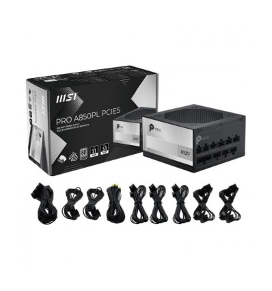 MSI PRO A850PL ATX 3.1 (PCIe 5.1) Fuente de alimentación 850W