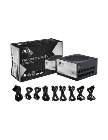 MSI PRO A850PL ATX 3.1 (PCIe 5.1) Fuente de alimentación 850W