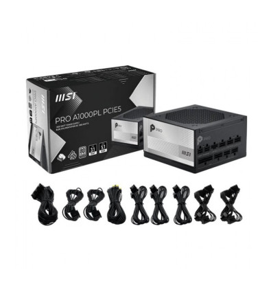 MSI PRO A1000PL ATX 3.1 (PCIe 5.1) Fuente de alimentación 1000W
