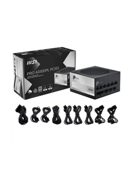 MSI PRO A1000PL ATX 3.1 (PCIe 5.1) Fuente de alimentación 1000W