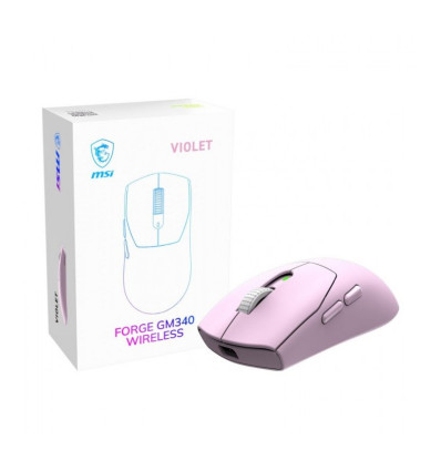 Ratón gaming inalámbrico MSI Forge GM340 Violet