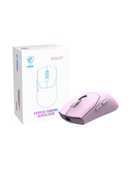 Ratón gaming inalámbrico MSI Forge GM340 Violet