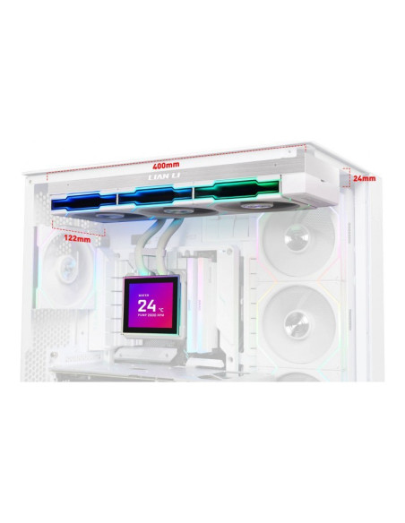 Lian Li Hydroshift II LCD-S 360TL White 360mm Refrigeración líquida PC