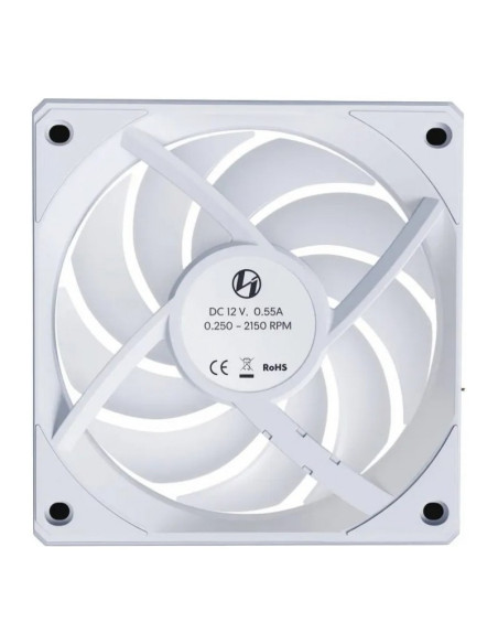 Lian Li UNI FAN CL120 Wireless RGB Reverse Blade PWM White 120mm Ventilador PC