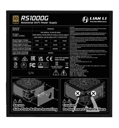Lian Li RS 1000W 80+ Gold Fuente de alimentación 1000W