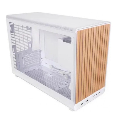 Lian Li A3 Wood Glass Blanca Micro-ATX Caja para PC