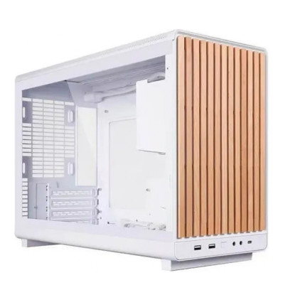 Lian Li A3 Wood Glass Blanca Micro-ATX Caja para PC