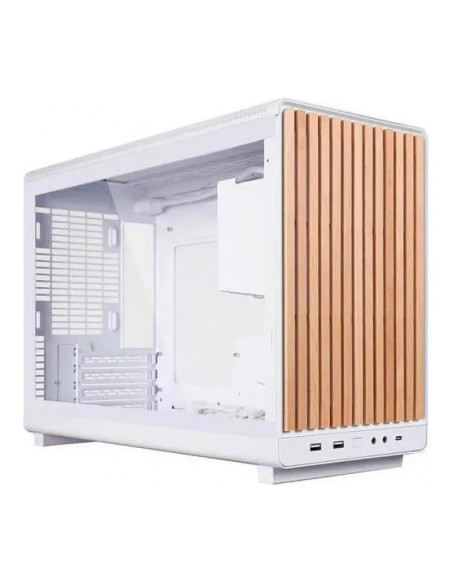 Lian Li A3 Wood Glass Blanca Micro-ATX Caja para PC